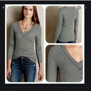 GUC Anthropologie Bordeaux V Neck
